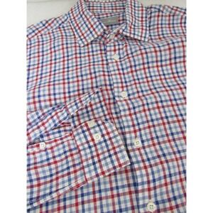 Toscano Firenze Button Up Shirt Mens Sz L Multi-color 100% Linen Patrick Assaraf